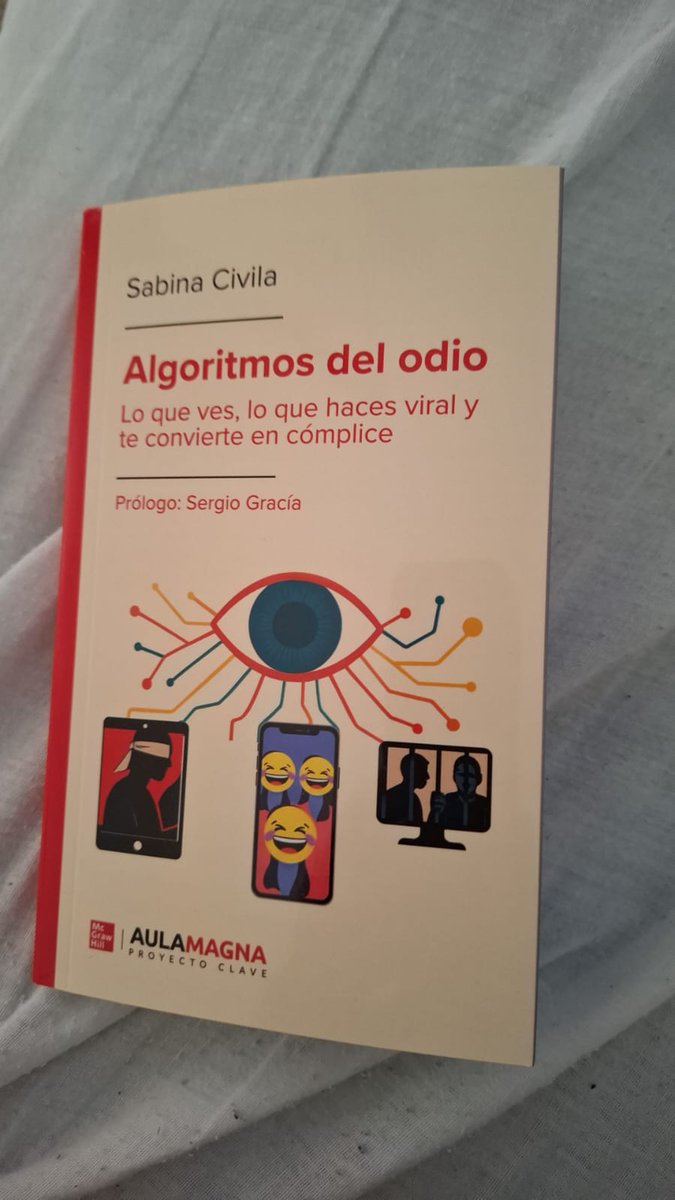 Es un placer compartir con todxs vosotrxs el nuevo libro de <a href="/SCivila/">Sabina Civila</a> 
"Algoritmos del odio: Lo que ves, lo que haces viral y te convierte en cómplice" donde he tenido la oportunidad de participar escribiendo el prólogo. Espero sea de vuestro interés libros.cc/Algoritmos-odi…