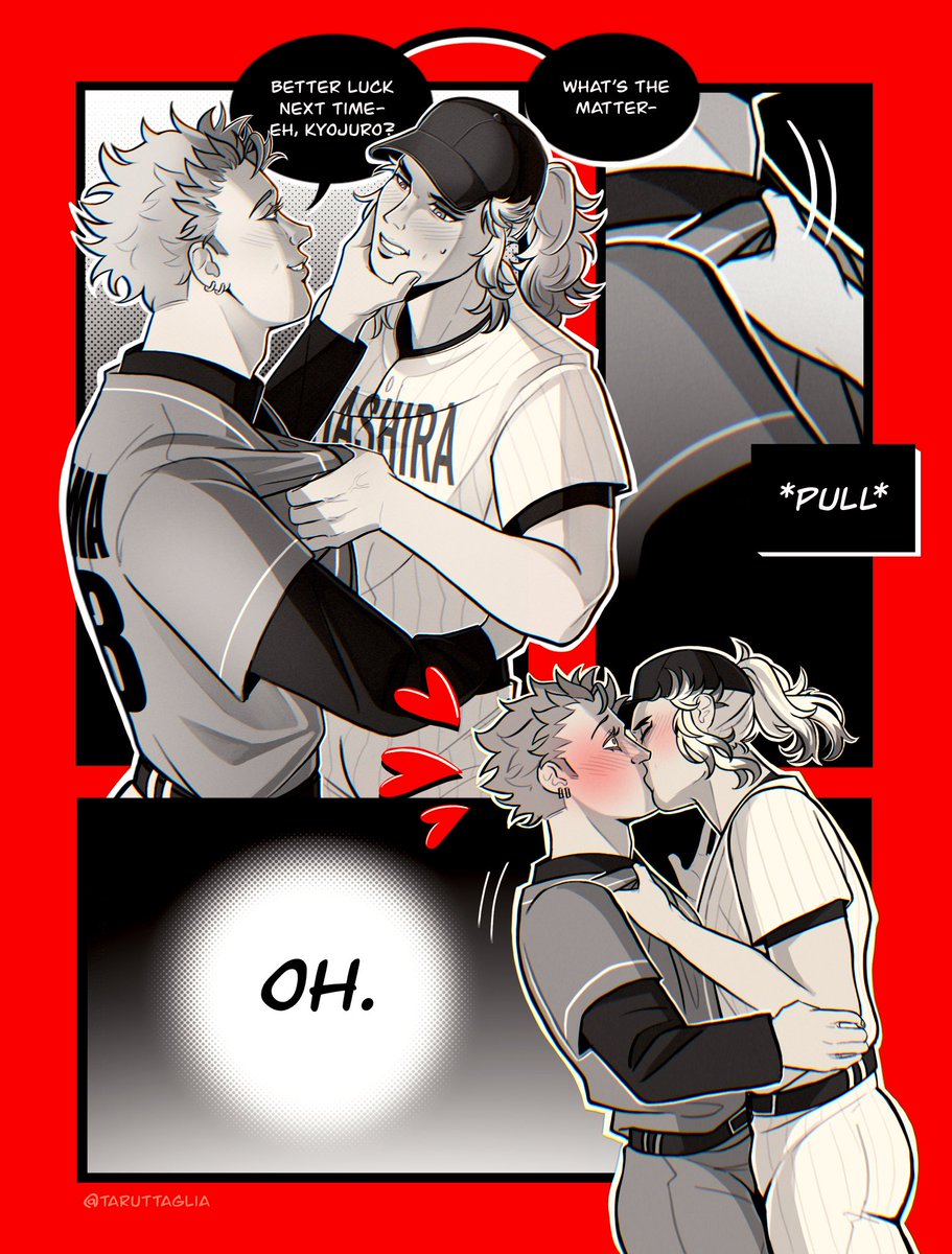 taruttaglia's tweet photo. #AkarenWeek2025 day 4: sports // when attempting to ragebait your rival achieves extremely unexpected results ⚾️💋 https://t.co/JJOF5T8rtd