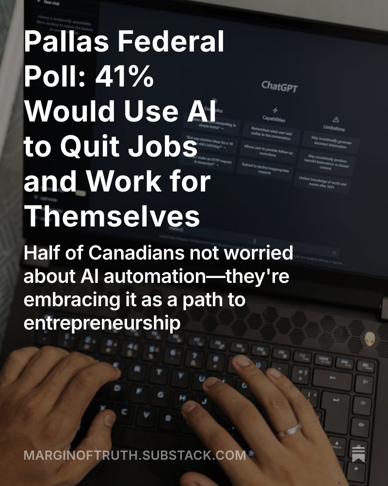 From our latest <a href="/pallasdata/">Pallas Data</a> poll: 

"AI is taking its baby steps, and Canadians seem ready to accept it if it can make them better off. Governments can embrace AI or try to stamp it out.  

Canada’s future is entrepreneurial, fueled by AI. And Canadians are here for it." 

Link