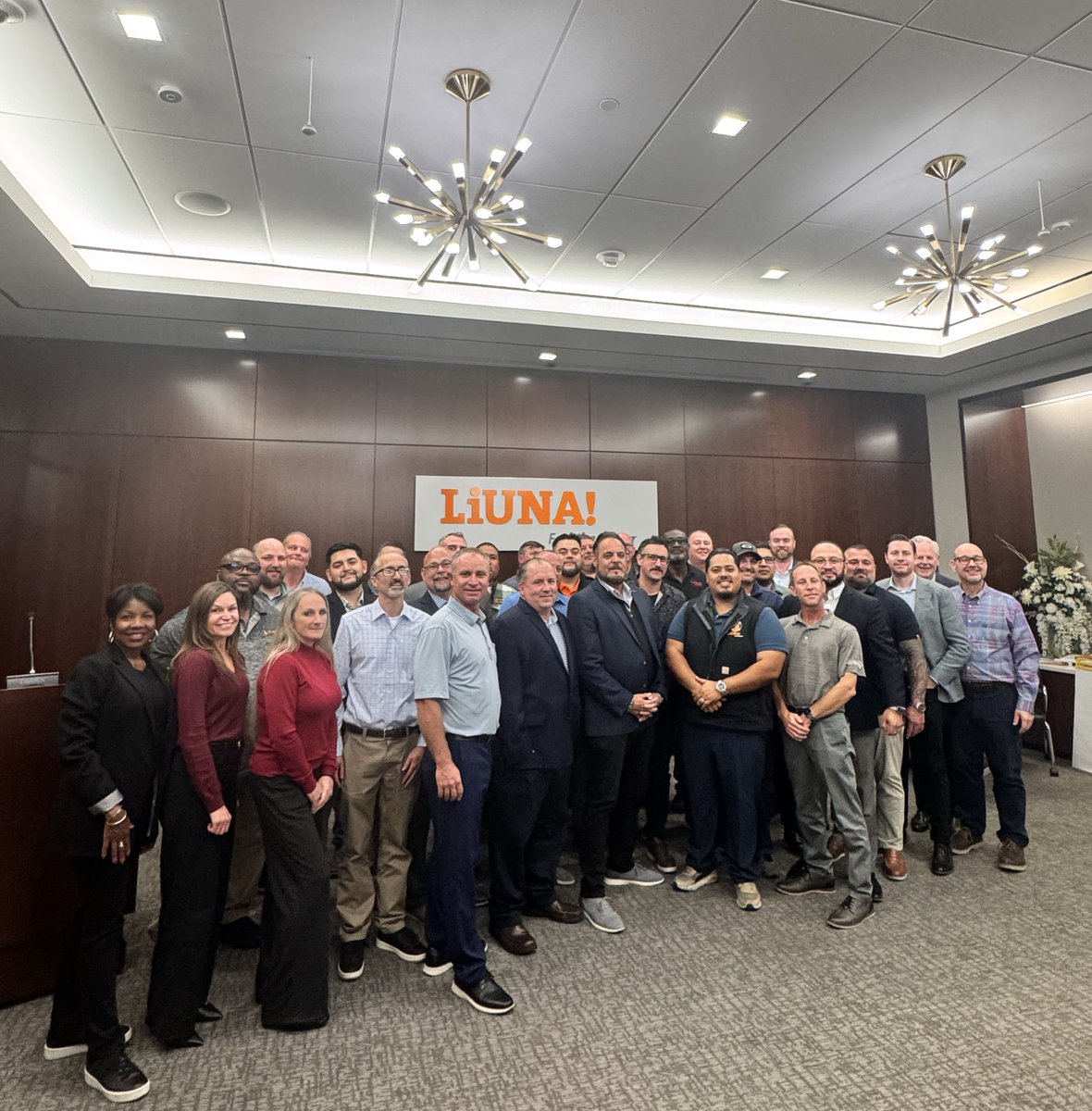 GSTMFSabitoni's tweet image. Last night I spoke to the recent graduates of Leadership II about taking the knowledge and POWER gained this week at HQ back home to their Locals to lead, organize, and strengthen our union for the next generation. #LIUNA  #LaborersRising
