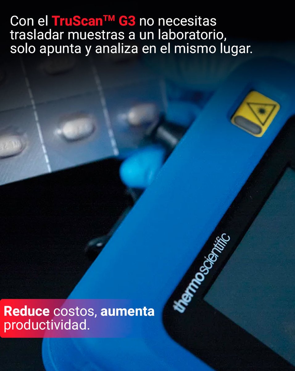 LabTechMexico's tweet image. La precisión no se negocia.

El TruScan™ G3 ofrece verificación Raman portátil, rápida y conforme con GMP.

Lab-Tech impulsa la calidad farmacéutica con tecnología que hace la diferencia.

#Labtech #TruScanG3 #Farmacéutica #ControlDeCalidad #TecnologíaCientífica