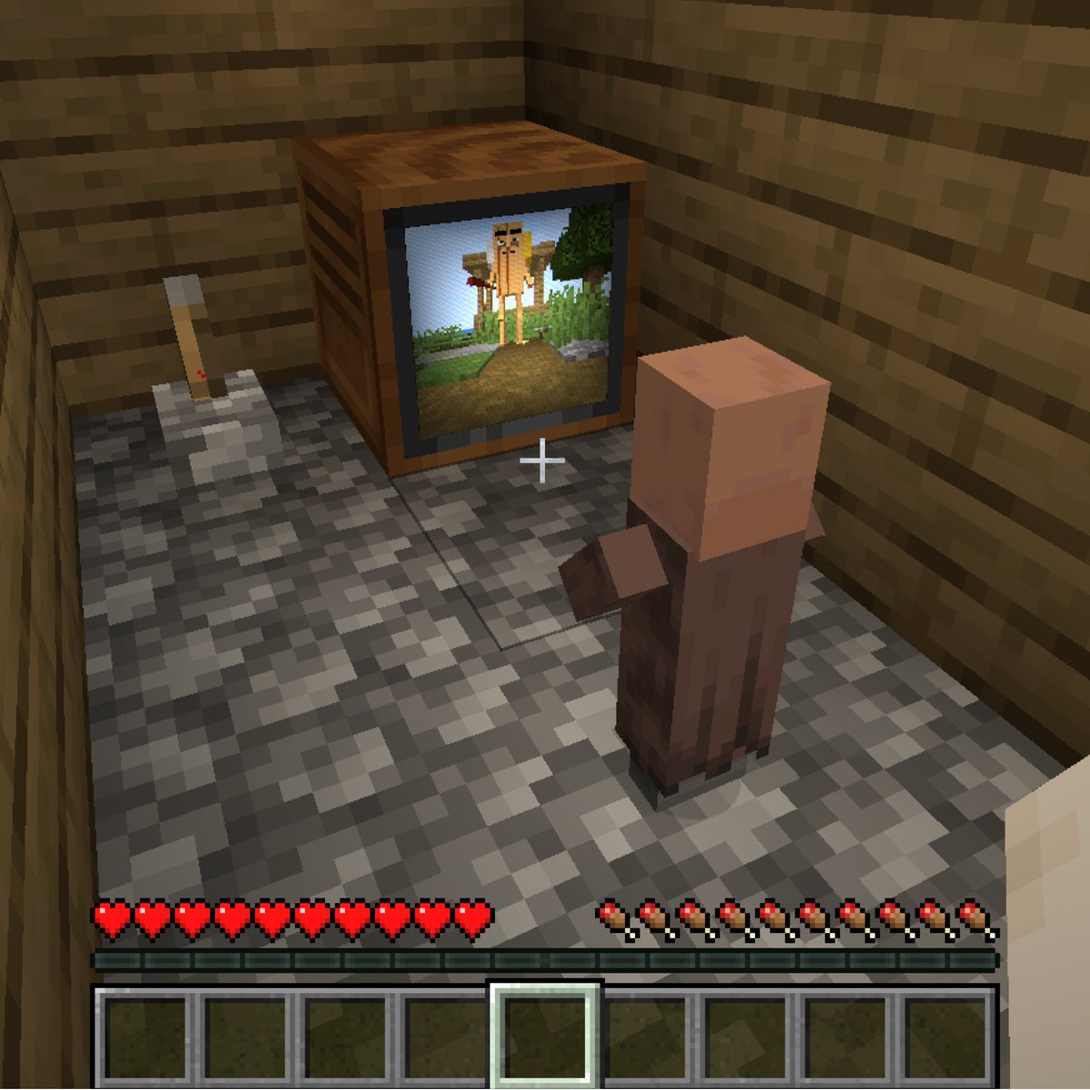 GirlSnailure's tweet image. introducing screentime to the villager population so the next generation all turn out nitwits