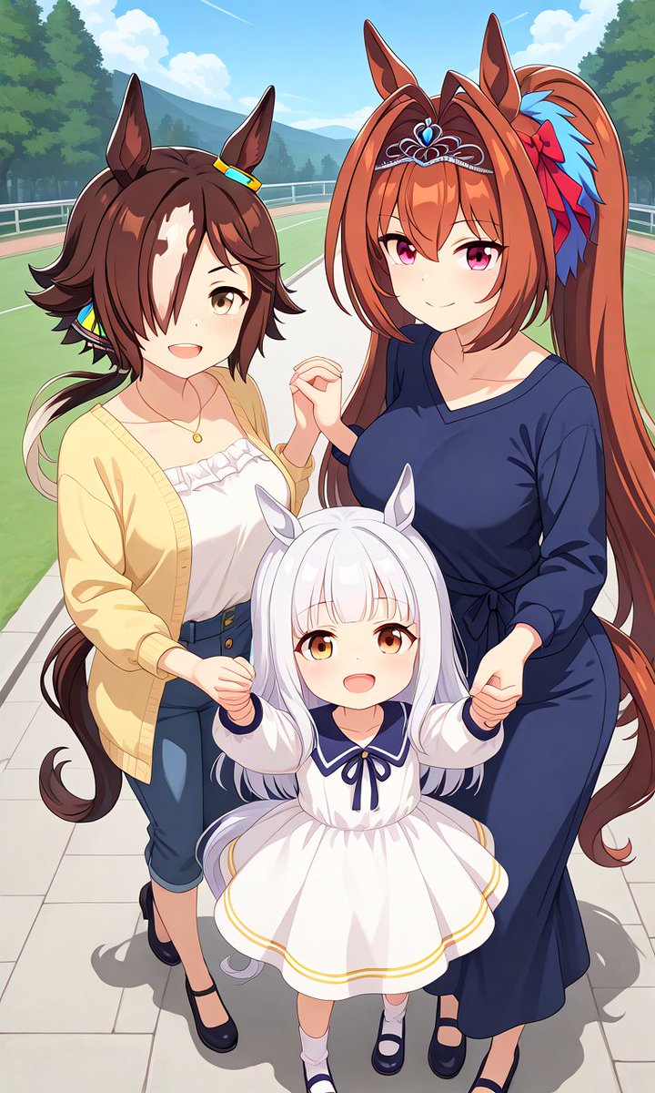 winted232950's tweet image. AI画像No.860
お題箱より
「ウマ母娘」
＃Aiart　#pixai
＃ドリームジャーニー
＃ダイワスカーレット
＃ウォッカ
＃ヤマニンゼファー
