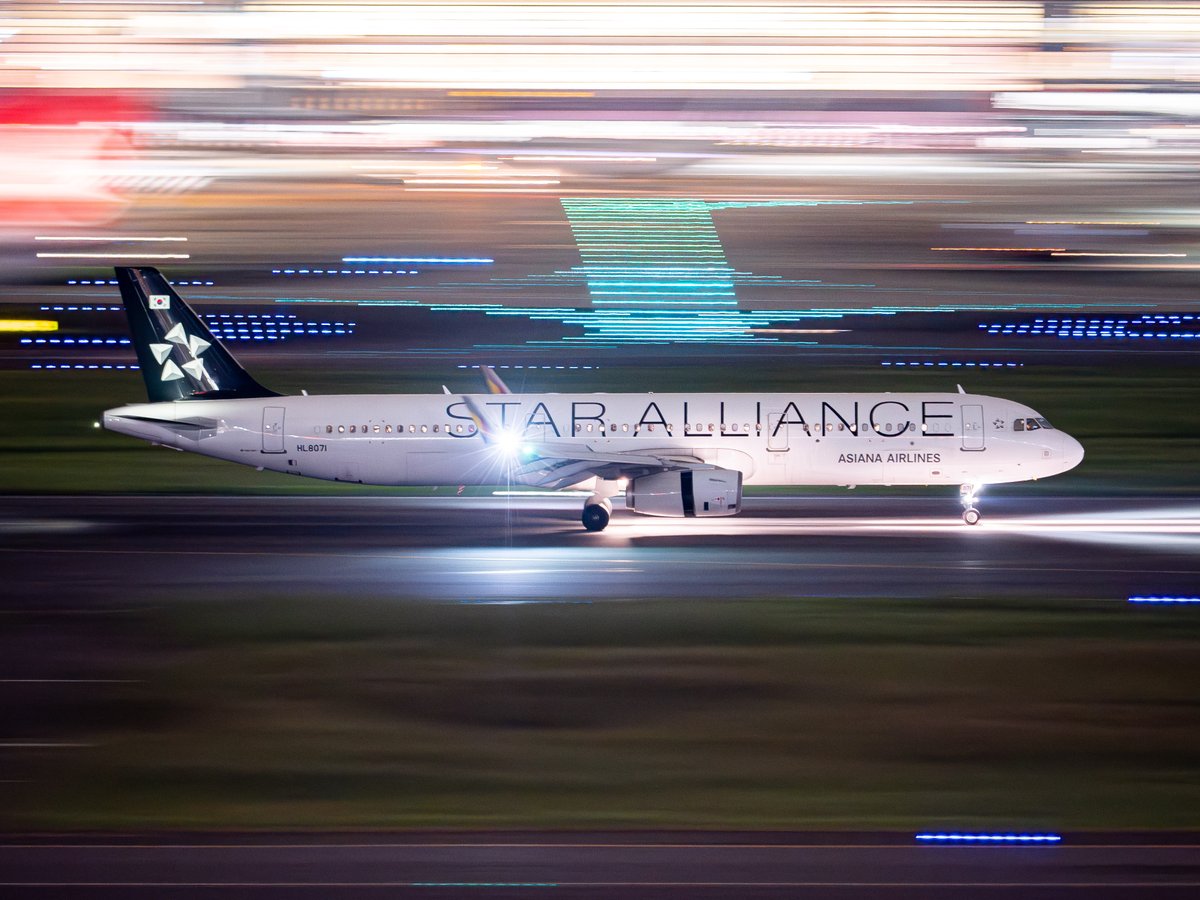 アシアナ航空 Aviationtagt A321-100 スターアライアンスロゴ アシアナ航空 Aviationtagt A321-100 スターアライアンスロゴ