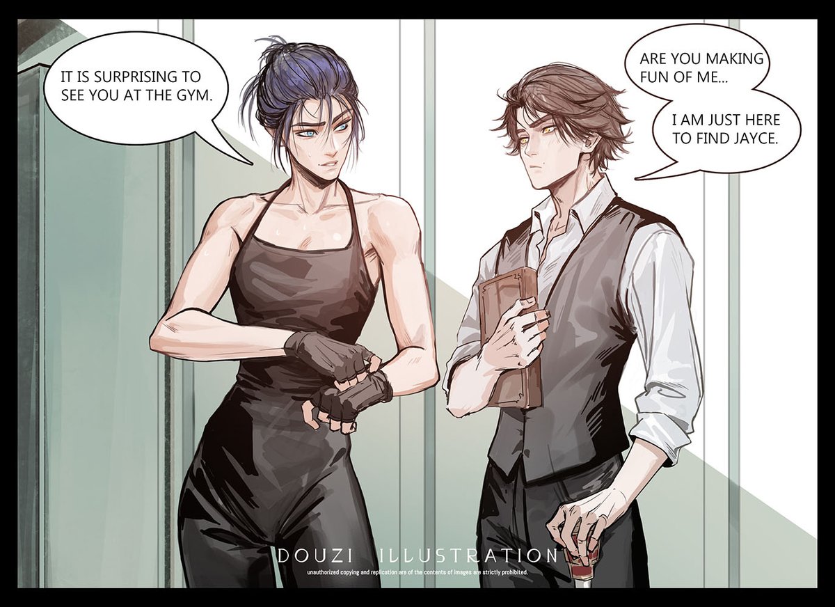 Rennerdouz's tweet image. &quot;Have they ever met?&quot;
#arcane #Caitlyn #Viktor