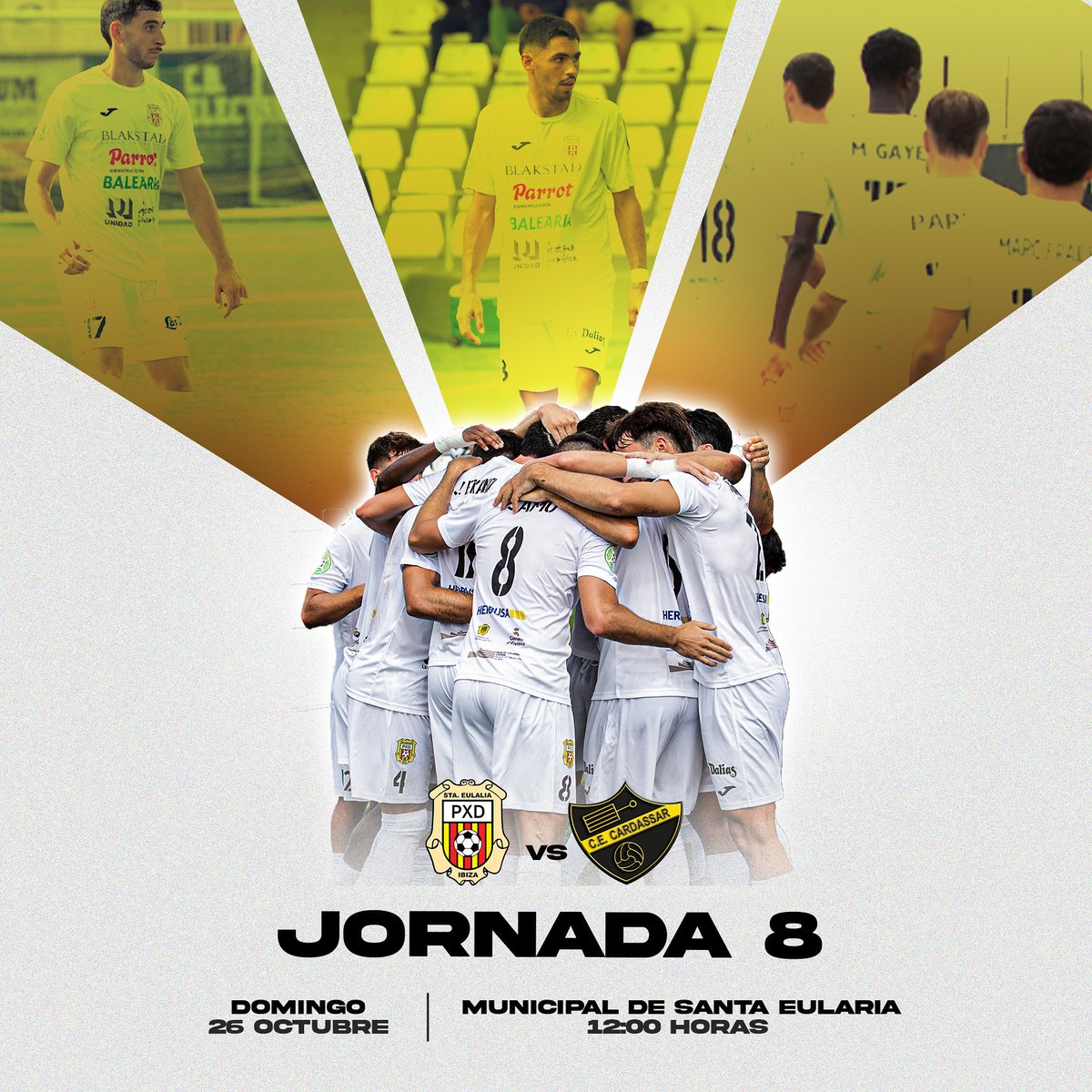 ⚽️Este domingo… Nuestra Peña vuelve a casa 🤩
Gran partido ante el Cardassar para que sigamos apoyando a los nuestros jornada a jornada! 

¡No os lo perdáis! 🫂⚽️

⚔️ Jornada 8️⃣
⏰ 𝟭𝟮:𝟬𝟬
🏟️ 𝗠𝘂𝗻𝗶𝗰𝗶𝗽𝗮𝗹 𝗱𝗲 𝗦𝗮𝗻𝘁𝗮 𝗘𝘂𝗹𝗮𝗿𝗶𝗮

#endavantpenya 🤍
#PenyaCardassar