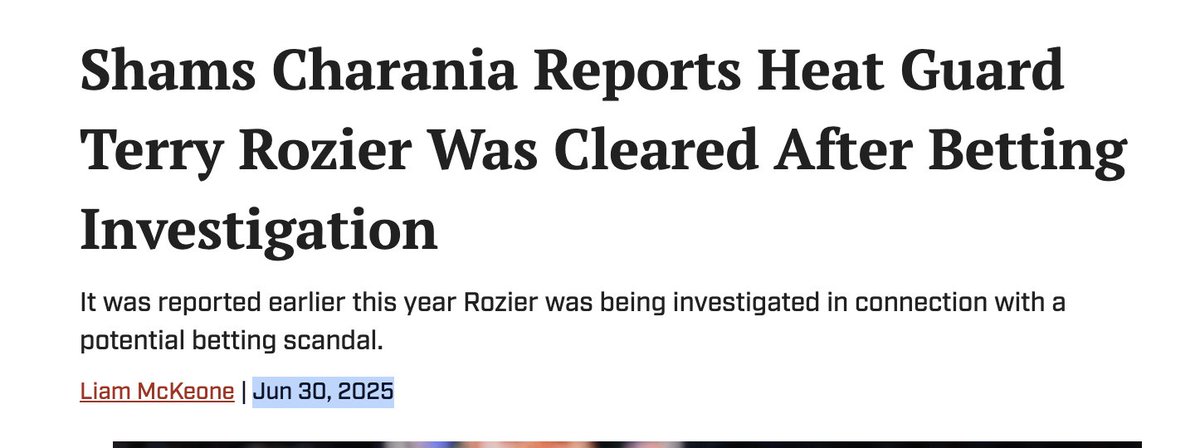 esaagar's tweet image. This is the big scandal right here: The NBA supposedly "cleared" Terry Rozier of wrongdoing only for the FBI to arrest him 4 months later

The same NBA which is directly in league with the sports books