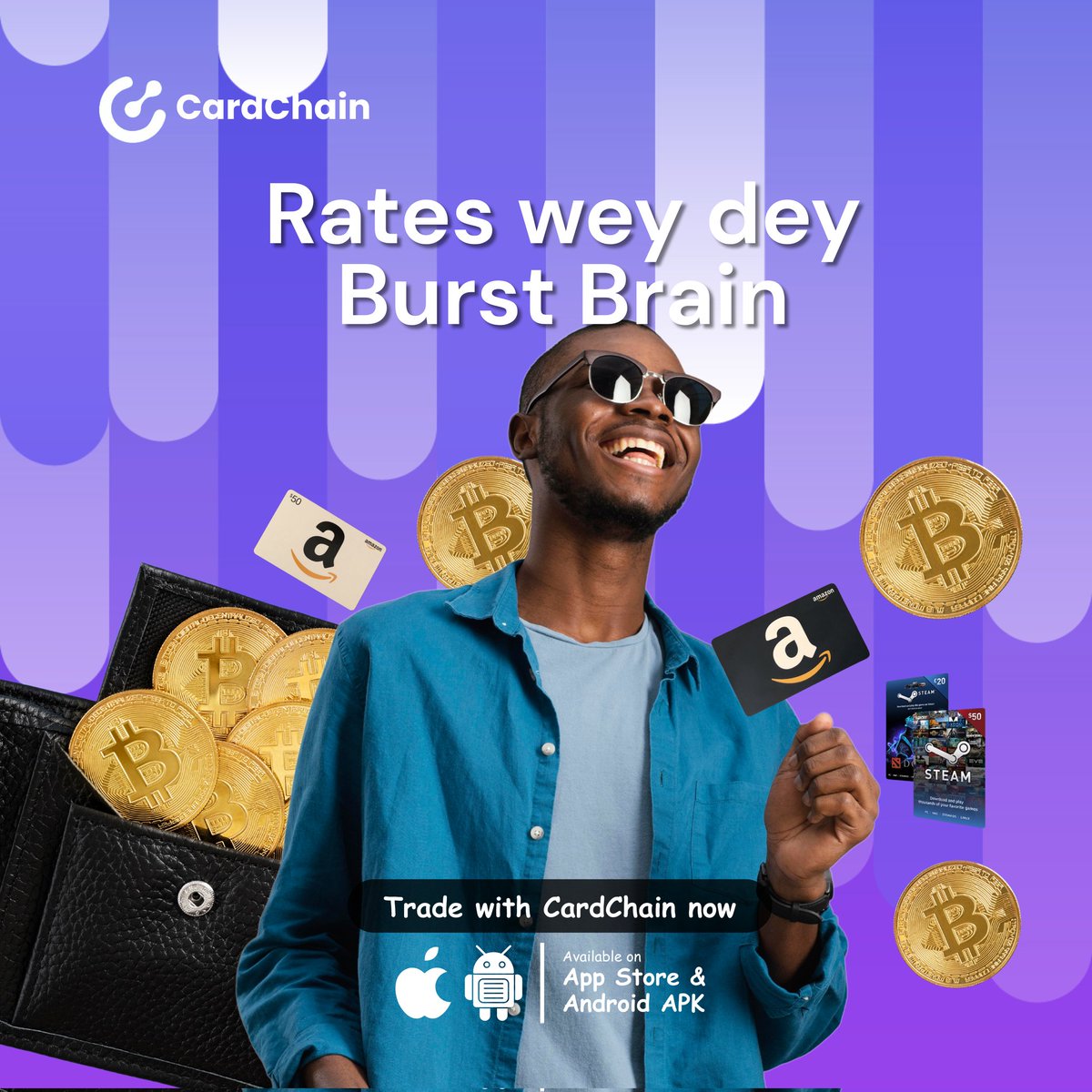 Cardchaingift's tweet image. 💥 No gree for low rates this season! 💸
CardChain don drop rates wey go burst your brain 🤯
Giftcards or crypto — we dey pay sharp-sharp 🔥
#CardChain #GiftcardTrading #BestRates #NaijaHustle #CryptoDeals