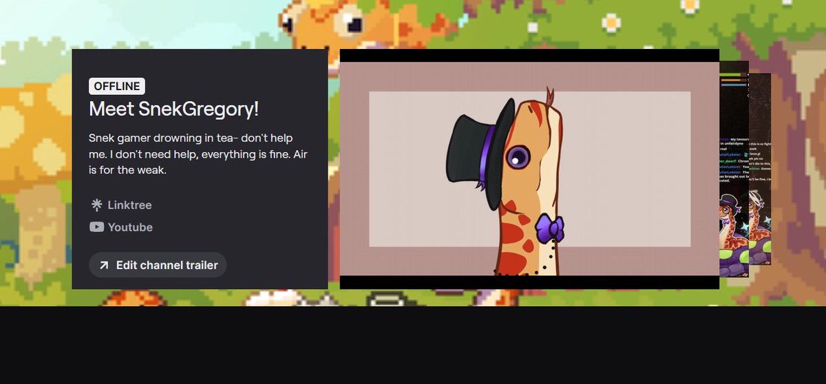 Set the snek animation by PantherPicks as my channel trailer, looks sick.