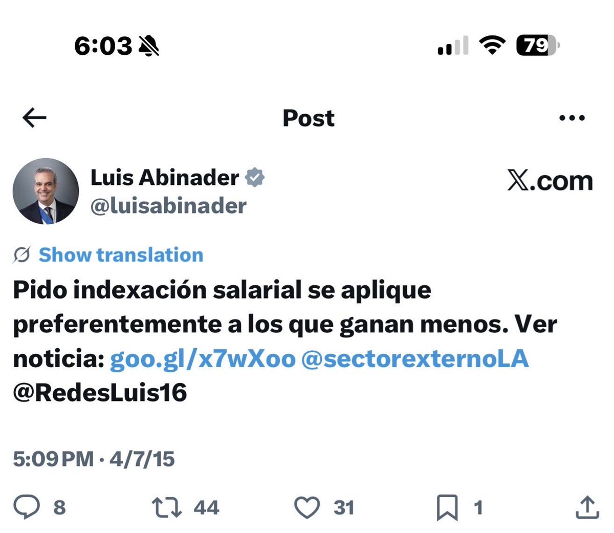 Pregunto:

¿Si usted presidente <a href="/luisabinader/">Luis Abinader</a>,  viola la ley flagrantemente, y hasta se niega públicamente a hacerlo, relativo a los tramos de salarios exentos de impuestos, por qué los de a pies, los del pueblo, debemos cumplir las leyes ? 

Usted, sr presidente, por esa y otras
