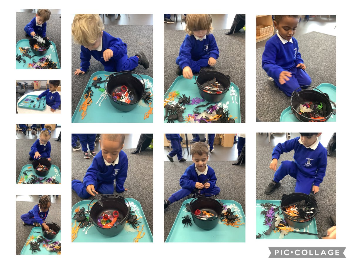 StCuthbertsPri's tweet image. Our Nursery children loved listening to the story called, ‘Meg and Mog.’ They then counted out 3 items to put into the witches cauldron. #StCuthbertsEYFS #StCuthbertsMaths