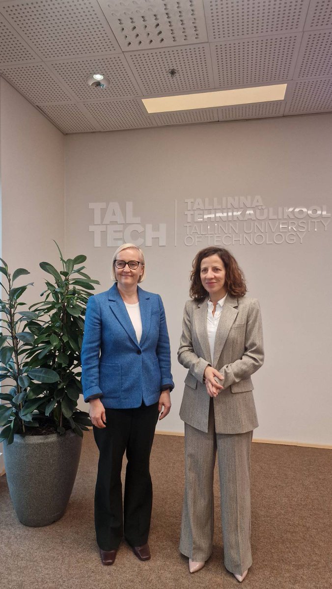 Glad to welcome <a href="/RoxanaMinzatu/">Roxana Mînzatu</a> today at <a href="/TallinnTech/">TalTech - Tallinn University of Technology</a> 🇪🇪🤝🇪🇺

We discussed the future of the #Erasmus+ programme and recognition of VET diplomas.

Estonia emphasised the importance of maintaining Member States’ role in shaping both Erasmus+ and any EU-level VET initiatives.