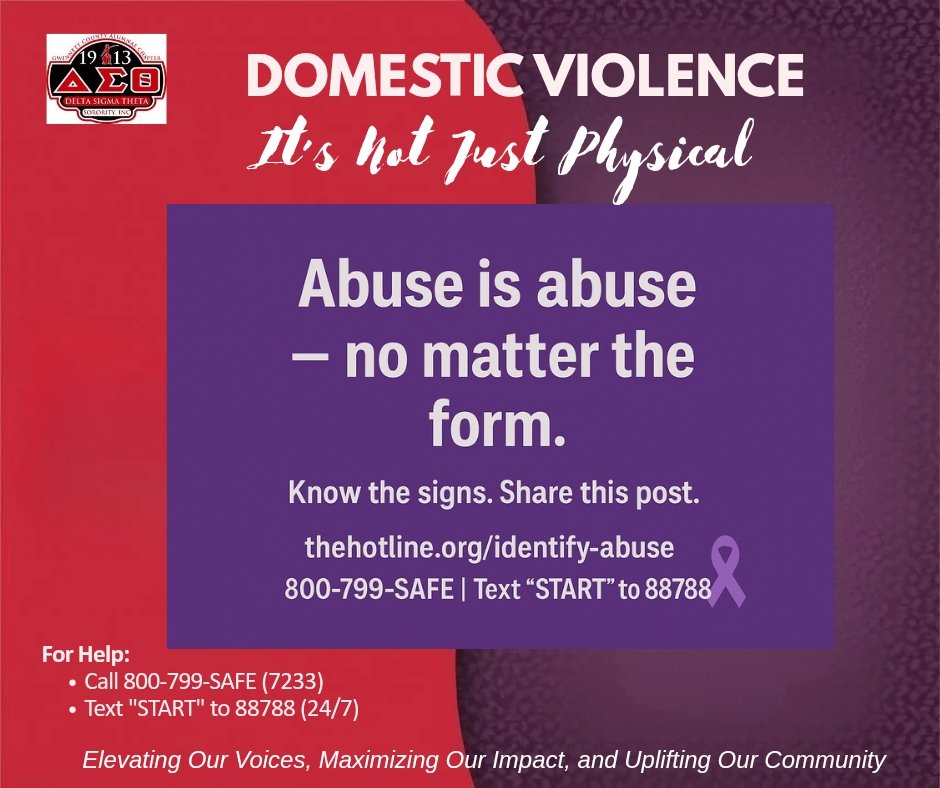 Domestic violence isn’t always physical.
It can be emotional, verbal, digital, or financial.

Abuse is abuse—no matter the form.
DomesticViolenceAwareness #DVAM2025 #EmotionalAbuseIsReal #YouAreNotAlone #KnowTheSigns