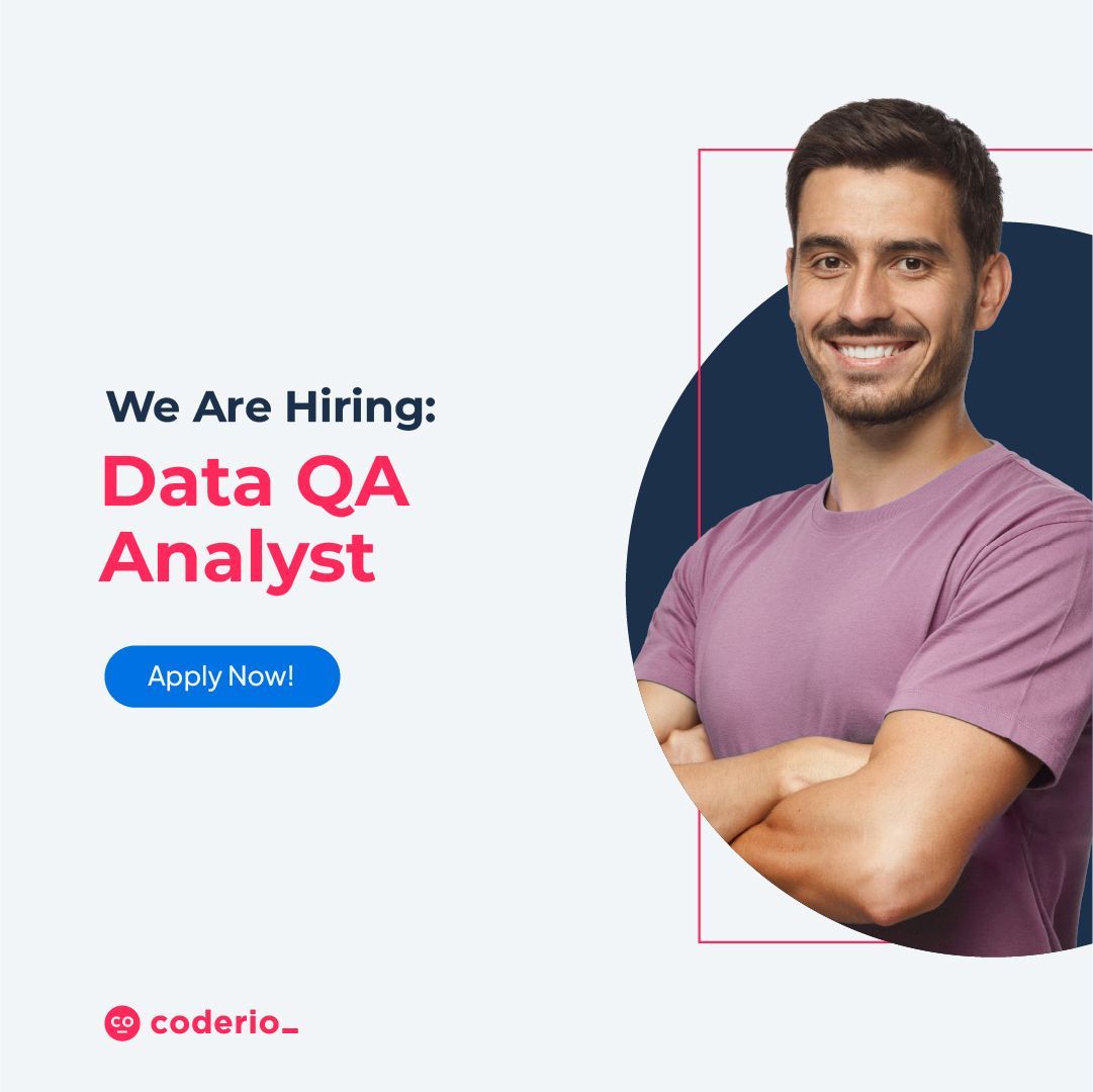 coderio_'s tweet image. #WeAreHiring 📊 At #Coderio, we’re looking for a #DataQA Analyst to ensure the accuracy, quality, and reliability of our data-driven solutions📩 Send your CV to talent@coderio.com and help us deliver data you can trust! #talent #WeLoveRemote #DataQA #QualityAssurance
