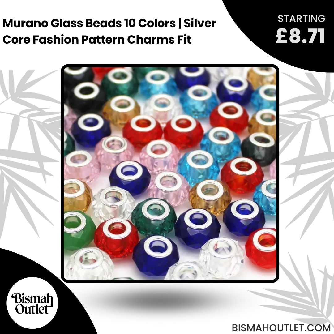 BismahOutlet's tweet image. 💎🌈 Add vibrant charm to your bracelets!
Murano Glass Beads 10 Colors with silver core — perfect for Pandora-style bracelets &amp;amp; DIY jewelry projects. 💖
🛒 Shop: bismahoutlet.com/products/10-co…
#BismahOutlet #MuranoGlass #PandoraStyle #DIYJewelry #BraceletCharm #GiftForHer #ColorfulBeads