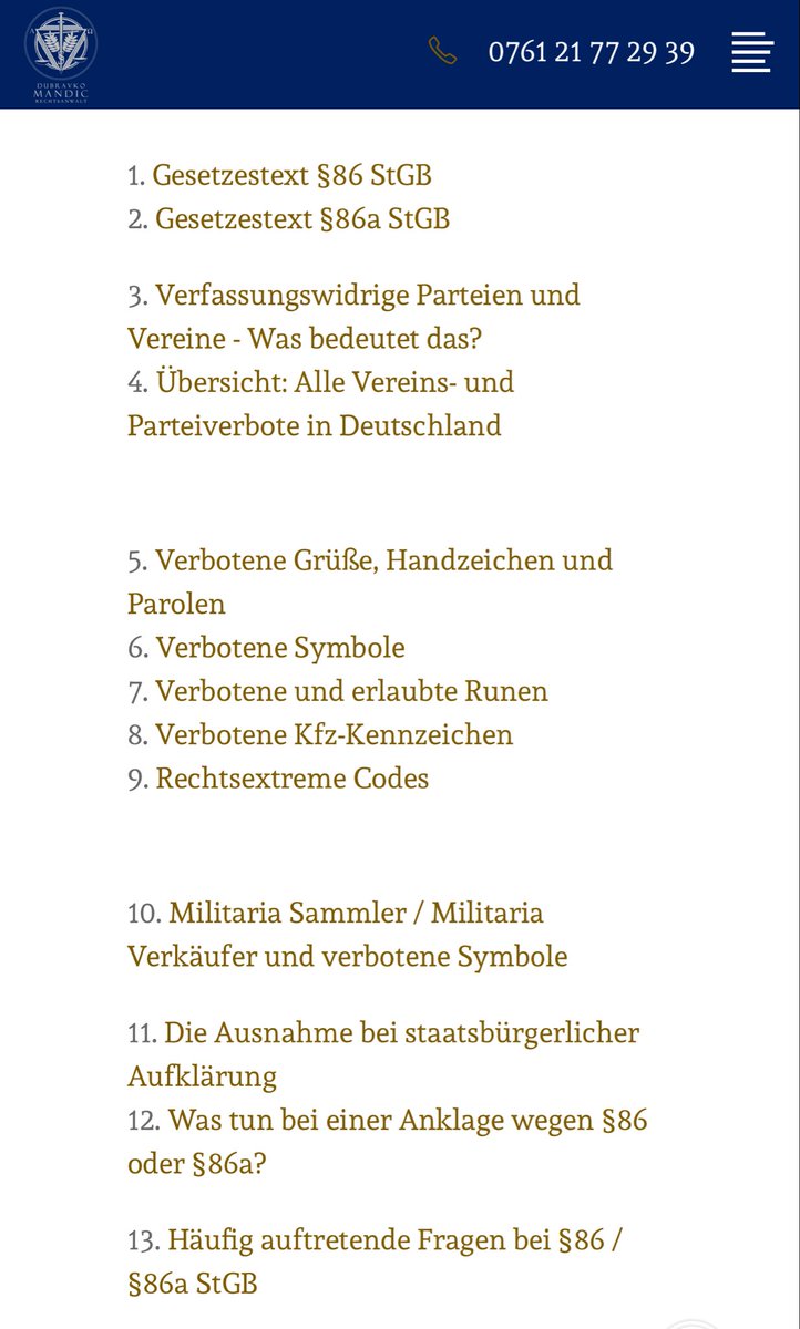 Ich schätze Norbert Bolz, aber hier war er einfach unvorsichtig. Aufmerksame Leser meines Blogs auf der Kanzlei Homepage wissen mehr. Wir hatten uns nämlich schon vor Jahren die Mühe gemacht ALLE verbotenen Parolen, Grüße und Zeichen zusammenzustellen. Links im Kommentarbereich