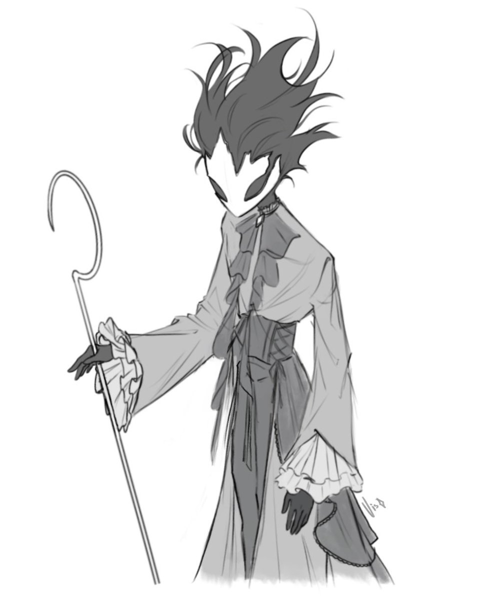 VisarrayX's tweet photo. Honestly not the biggest fan of how this came out but oh well!! It was worth the shot. Phantom sketch 🤍

#Silksong https://t.co/87F3Yqekye