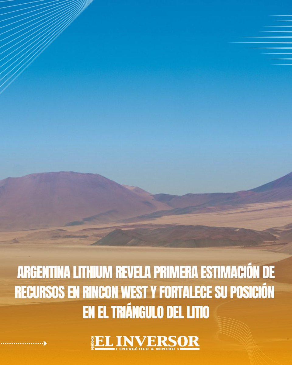 🔋 Argentina Lithium anuncia estimación de recursos en Rincon West y refuerza su presencia en Salta

🔗 elinversorenergetico.com/argentina-lith…

#Litio #Salta #ArgentinaLithium #RinconWest #TriánguloDelLitio #Minería #Inversión #EnergíaSostenible