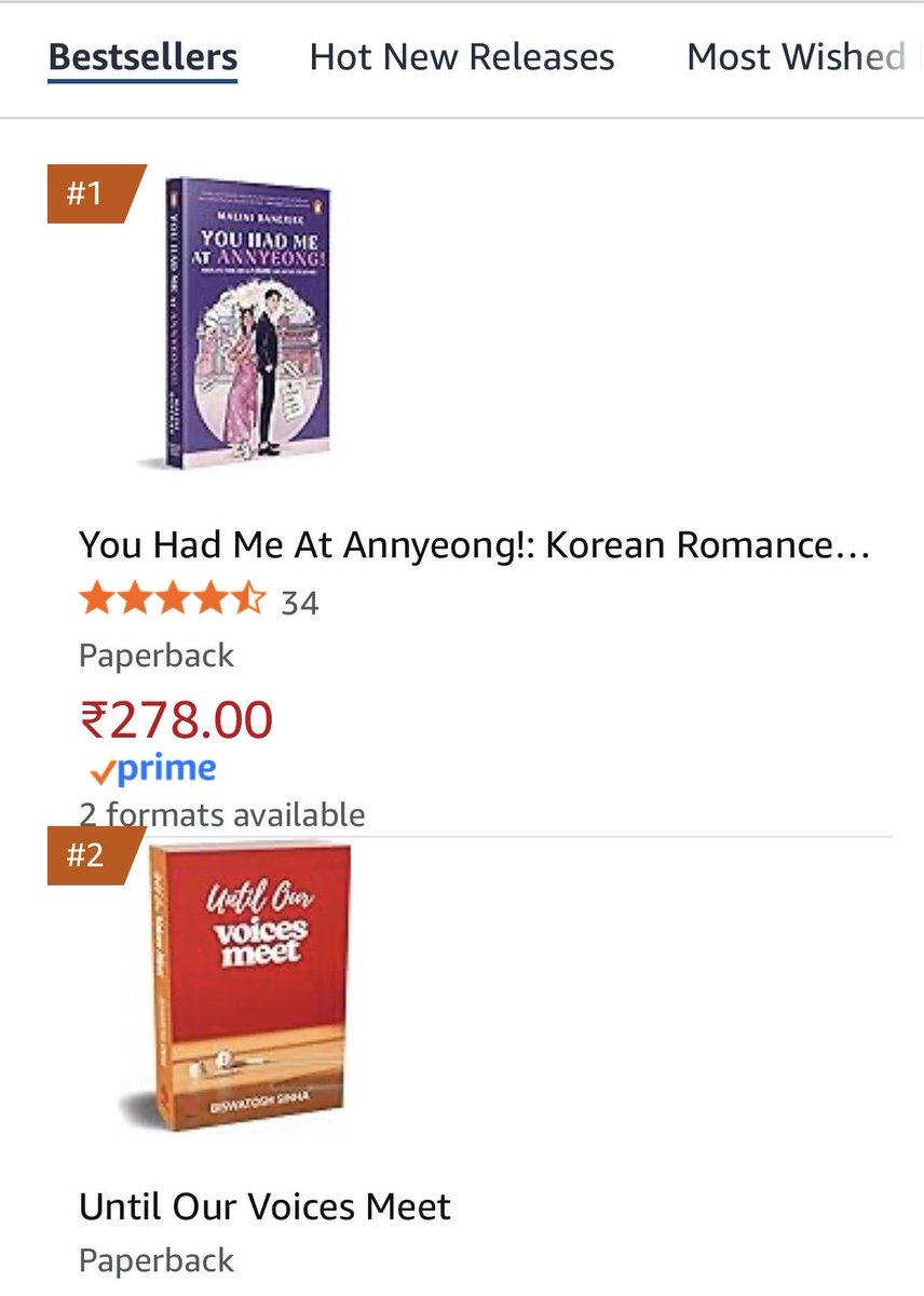 biswatosh's tweet image. Nice to see Until Our Voices Meet at No. 2 on Amazon’s Bestseller and Hot New Release charts during pre-order. Grateful for all the love and support! 

#UntilOurVoicesMeet #BiswatoshSinha #DebutNovel #RomanceReaders #BookLovers #AmazonBestseller