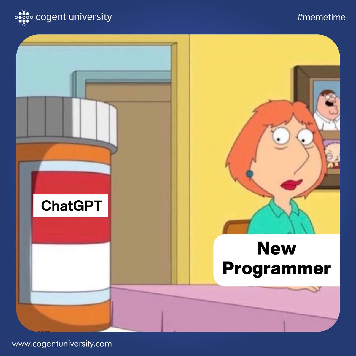 Cogentuni's tweet image. Doctor said take one ChatGPT before coding and one after crying 😭
#ChatGPT #CodingMemes #ProgrammerHumor #TechMeme #NewProgrammer #Cogentuniversity