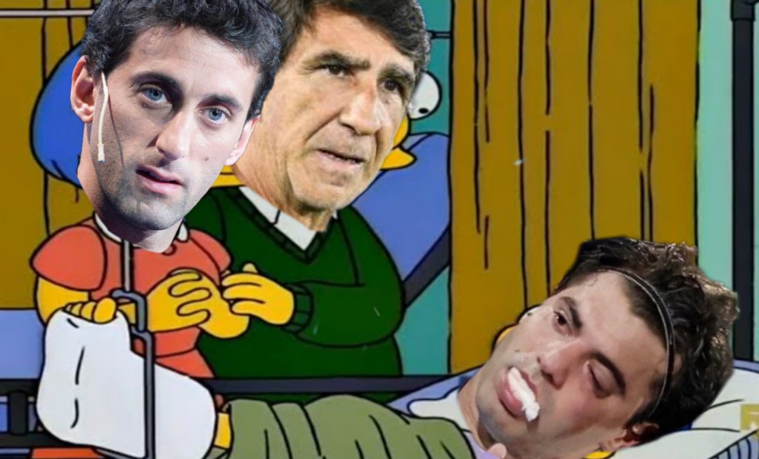 - Señores, hay un jugador quebrado en un hospital, que quiere que ganemos la vuelta. Lo sé porque, yo mismo lo quebré para inspirarlos.
- Ojalá que ganen, el señor Rojo dijo que no se iba a hacer expulsar