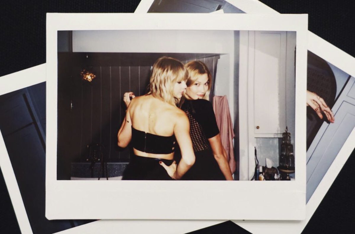 nine years ago today, taylor swift and karlie kloss posed for several  polaroid pictures at drake's birthday party only two of the three photos  were shared october 23, 2016, image size:1200x791