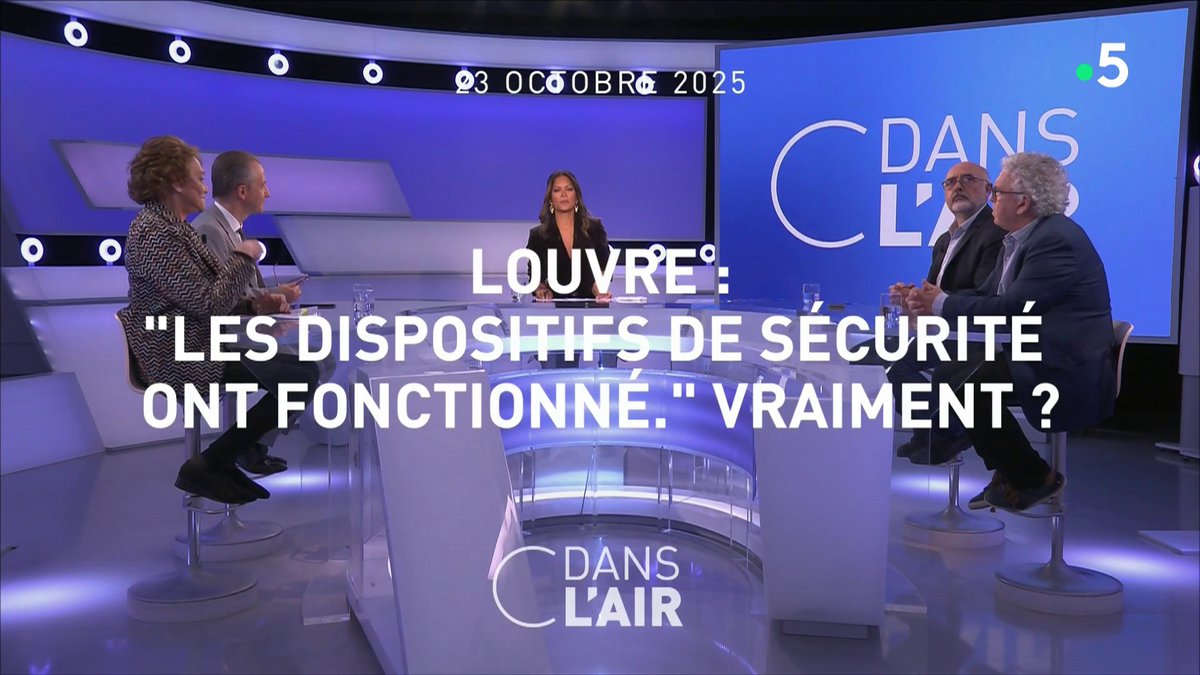 #cdanslair avec <a href="/AureCasse/">Aurélie Casse</a>, c'est maintenant sur France 5. Au programme ce soir - Louvre : "Les dispositifs de sécurité ont fonctionné." Vraiment ?

Posez-nous dès maintenant vos questions !
#Louvre #sécurité