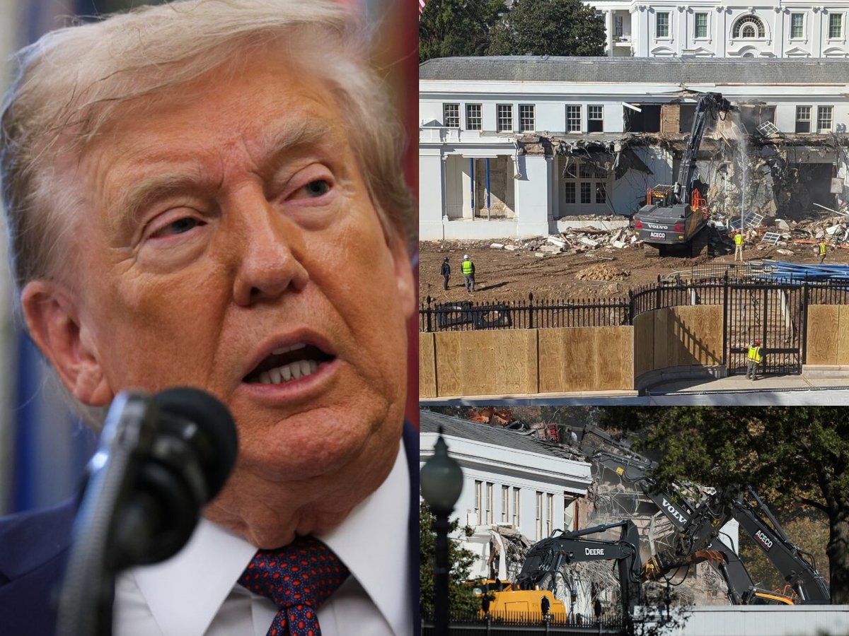 BREAKING: Donald Trump gets nightmare news about his hideous White House "refurbishment" as polling reveals that a whopping 50% of Americans oppose it and only 30% support it.

And the numbers get even worse for him...

53% of Americans oppose the demolition of the East Wing —