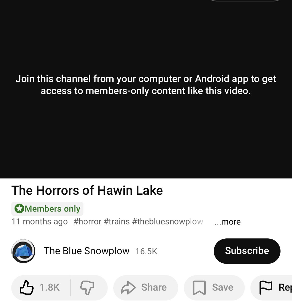 1_railfan's tweet image. On the subject of TheBlueSnowplow kerfuffle:

While I’m strongly aware that exposing your address for a “free” model is bizarre, I don’t know why he’d make his full movie a members only video when it used to be public. Don’t you think it’s for everyone to see the additional-(1/2)