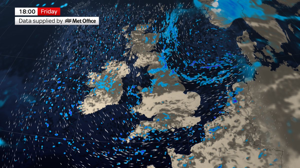 There'll be a mix of sunshine and showers tomorrow, with thundery downpours possible, but northeast Britain will see more general rain. That rain will spread across northern England later. It'll be rather cold and windy, with coastal gales still possible. news.sky.com/weather