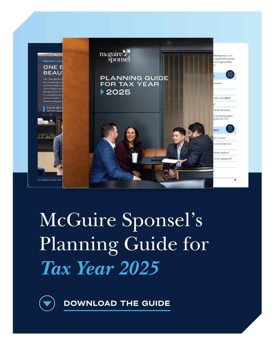 #TaxPlanning season is here — and so is our Planning Guide for Tax Year 2025, equipping CPAs with insights across #SpecialtyTax.

If you’re prepping for client conversations or planning under legislative shifts, our guide offers clarity.

Request a copy: bit.ly/3Wjnvqy