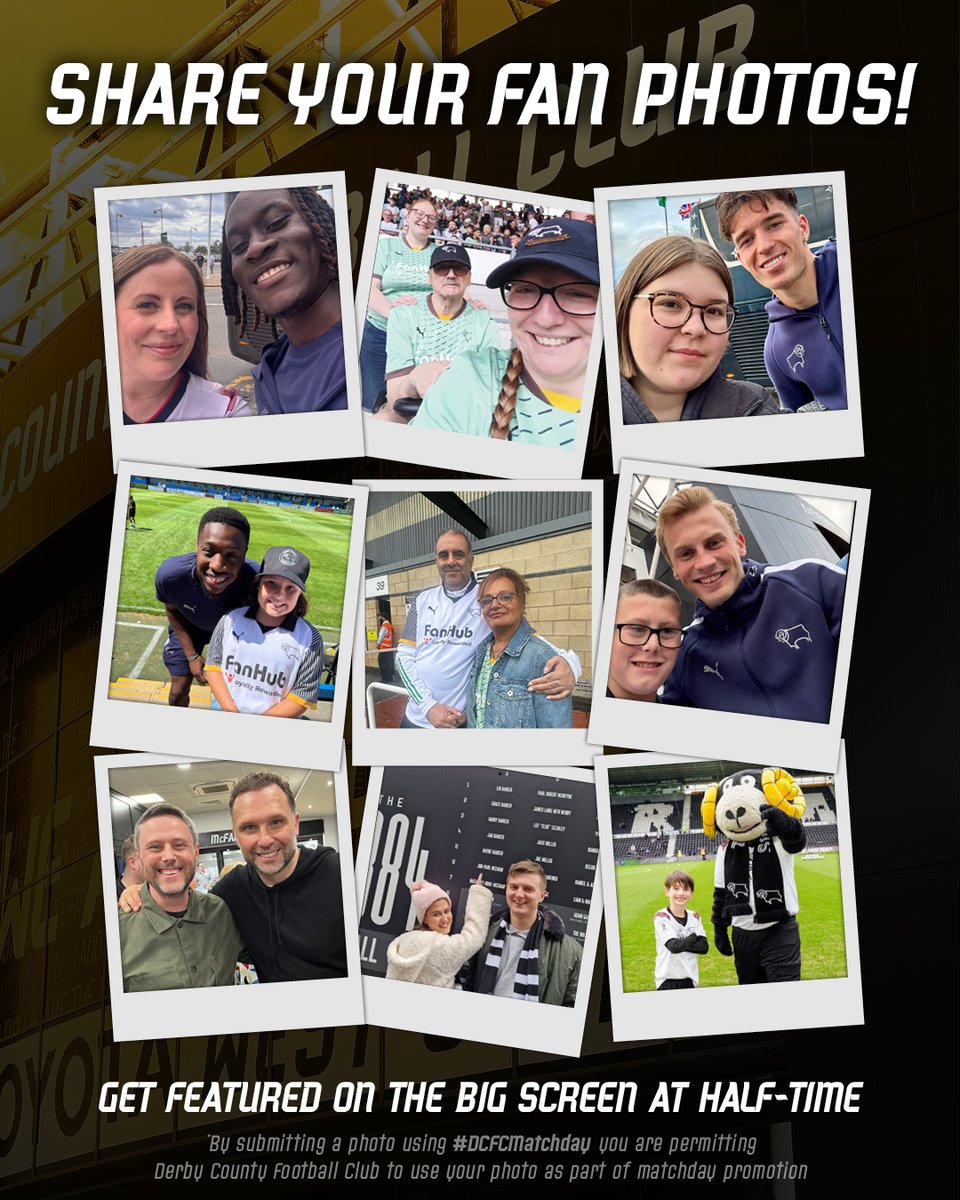 dcfcofficial's tweet photo. You could feature on the Pride Park Stadium big screen on Saturday, Rams! ๐
Reply with your photo using #DCFCMatchday to get involved. ๐ธ https://t.co/j0sKVOXd9j