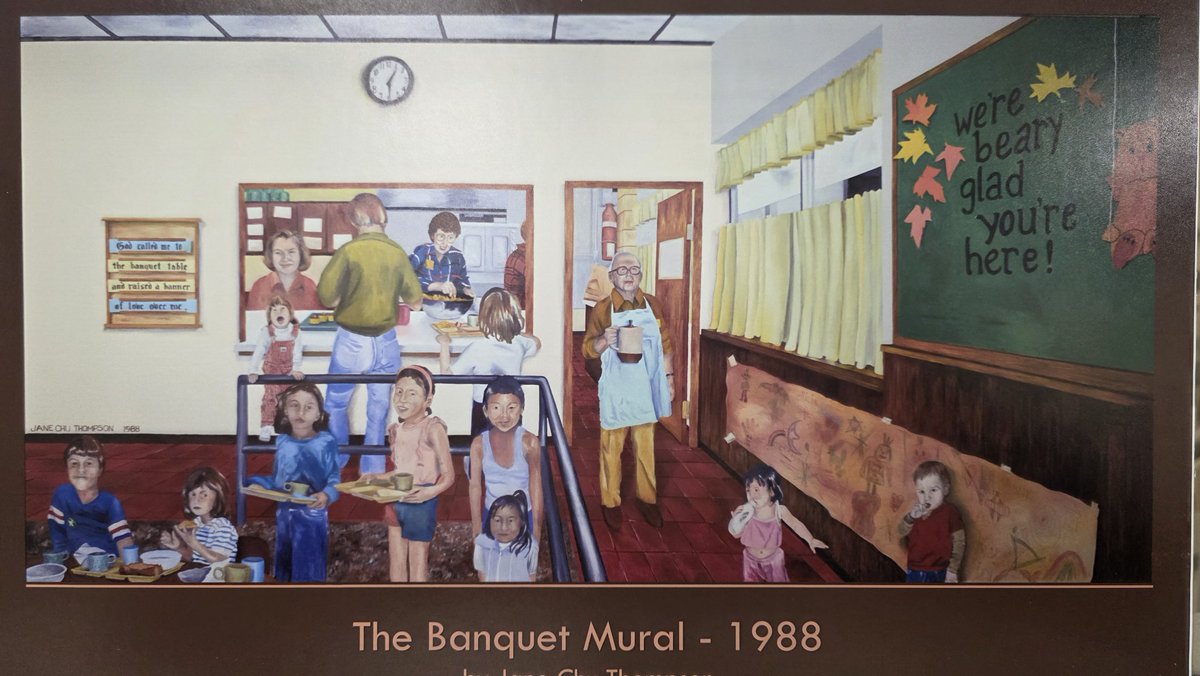 <a href="/TheBanquetSF/">The Banquet</a> newsletter for autumn went out and we thought it would be fun #ThrowbackThursday to tell a little history- Within the mural painting you find Pastor Jo Vaugh Gross (one of the original founder's) serving from the kitchen.
#TBT
#thursdayvibes
#thursdaymotivation