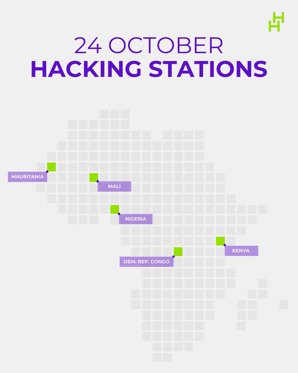 Hedera_Hacks's tweet image. Tomorrow, Africa lights up!
Six Hacking Stations ➝ one connected network of builders.
➝ Mauritania:  with @SupNumerique in Nouakchott
Kenya: with @weamplifyafrica, @ADAMUR_R & @BCentreNBO at @AntlerGlobal 
➝ RDC: with @Orange__RDC in Brazzaville
➝ Mali: with @ODC_Mali in…