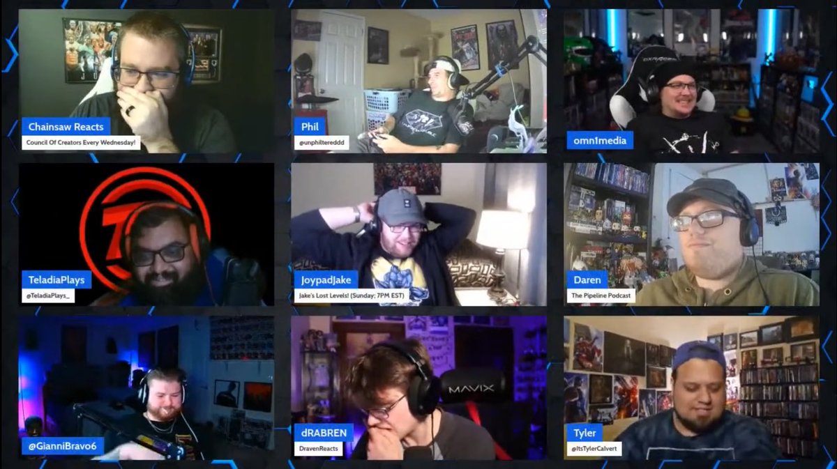 Shoutout to Phil, <a href="/DrummerFanatic1/">Lance Ringold 🔜 SDCC 26!</a>, <a href="/Daren_sanctuary/">Daren 💖💜💙</a>, <a href="/Omn1Media/">Omn1Media</a>, <a href="/Cyns_Corner/">Cyn</a>, <a href="/RoninUnchained/">Ronin Unchained</a>, <a href="/TeladiaPlays_/">TeladiaPlays</a>, <a href="/joypadjake/">JoypadJake</a>, <a href="/GianniBravo6/">Gianni Bravo🪐</a>, <a href="/DravenReacts/">Draven</a> &amp; <a href="/ItsTylerCalvert/">Tyler Calvert</a> for joining Council Of Creators this week! youtube.com/live/rmX2fPhVg…