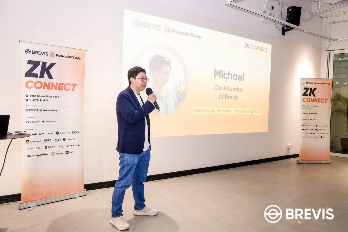 laja_0x's tweet photo. How time flies...
What a day it was at #ZKConnect during the #Web3Festival back on April 5th 2025!
Builders, founders, and researchers packed the room, and everyone who attended could tell: @brevis_zk isnāt just building, theyāre redefining whatās possible with ZK.
@no89thkey, co-founder of @brevis_zk broke down how Brevis is powering the next generation of dApps, giving them unified, verifiable access to historical data across chains.
@yq_acc, co-founder of @alt_layer, followed with Autonome; a rollup framework built for verifiable agents and interoperability, perfectly aligning with Brevisā vision of modular, trustless data.
From live ZK proving demos powered by Nvidiaās RTX 5090s to discussions on scaling Ethereum to 10,000 TPS, the day captured one clear message:
ZK isnāt the future anymore, itās happening right now.
Those who were there already knowā¦
@brevis_zk has been quietly cooking something huge.
gBrevis to all ZK believers š