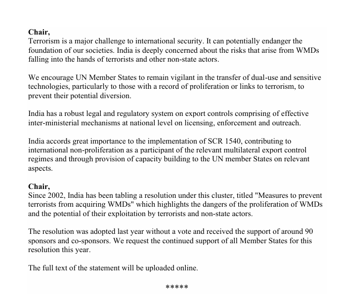 India at Conference on Disarmament, Geneva tweet media