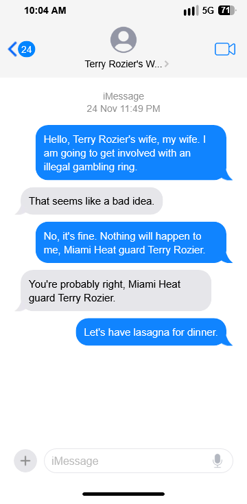 Melbourne__82's tweet photo. @TheNBACentel Kash Patel has just released text messages from Terry Rozier as part of the gambling probe.

This doesn't look good! https://t.co/iq6Dr9A3TM