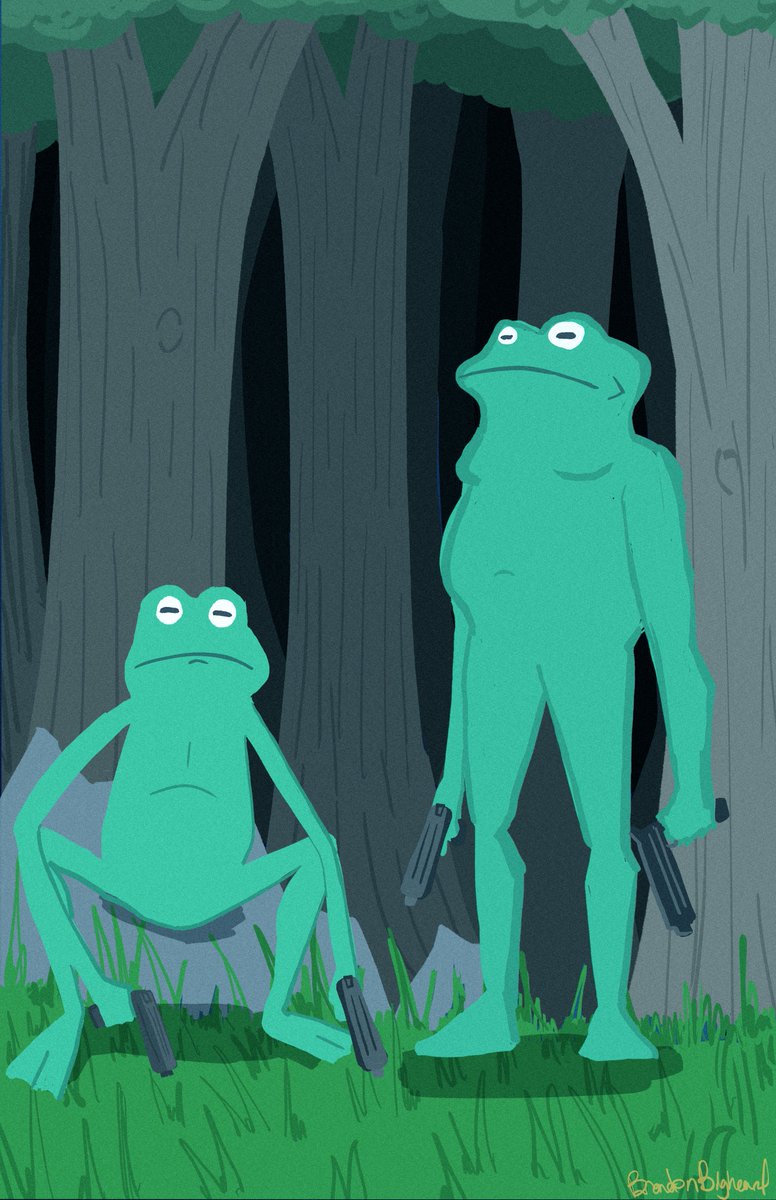 BigheartBrandon's tweet photo. "FROGS WITH GUNS"
by me https://t.co/BU7jFnp1kp