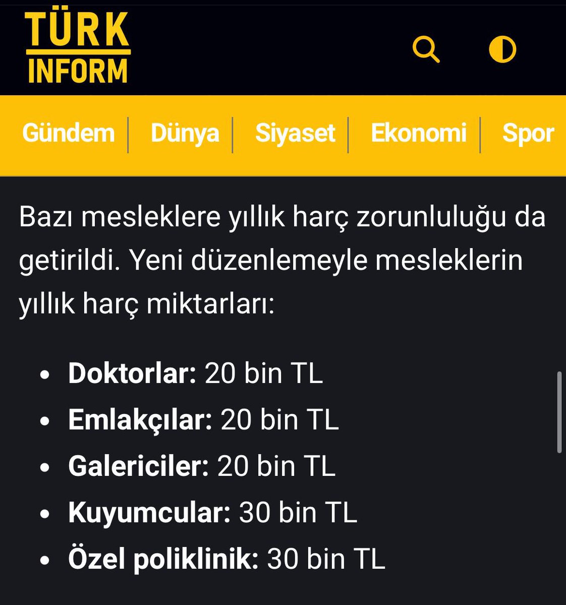 Doktorların, emlakçı ve galericiyle aynı listede anılması ciddi bir akıl tutulması.

Sorumluluğu, riski ve eğitimi bambaşka bir mesleği bu kadar değersizleştirmek ?