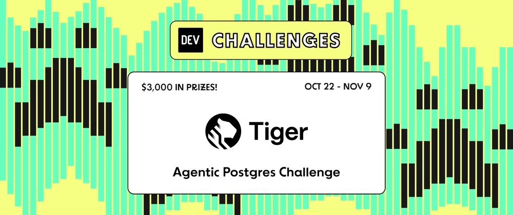 ThePracticalDev's tweet image. Announcing the Agentic Postgres Challenge with @TigerDatabase!
Get experimental and build something to showcase Agentic Postgres in a creative way.
Enter by Nov 9th to be one of THREE $1k USD prize winners!
#agenticpostgreschallenge #postgres #ai