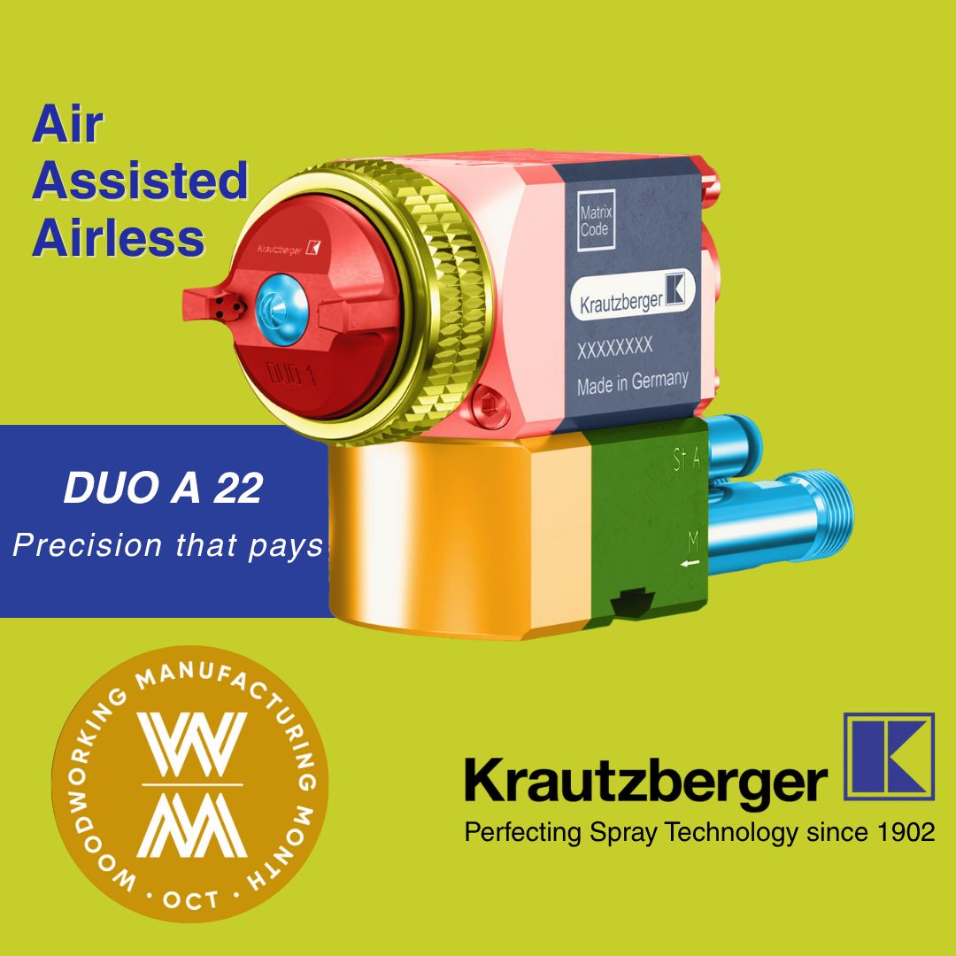KrautzbergerNA's tweet image. 🔷 For #AirAssistedAirless #spraytechnology check out the #Krautzberger #DUOA22. 
✅ Reduce overspray
✅ Faster on / off switching times
✅ Improve material efficiency
Switch faster. Save More. 
#woodworkingmanufacturingmonth #spraygun 
Learn more ➡️ iwfatlanta.com