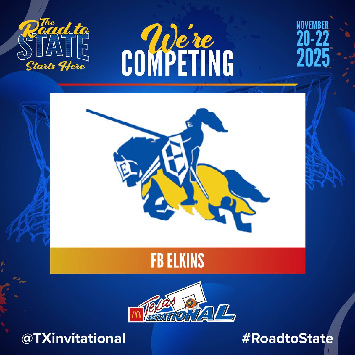 McDonald's Texas Invitational Basketball Tourney. (@txinvitational) on Twitter photo <a href="/ElkinsHoops/">Elkins Basketball</a> are locked in for the 2025 McDonald's Texas Invitational!🏀 <a href="/ElkinsHoops/">Elkins Basketball</a> are locked in for the 2025 McDonald's Texas Invitational!🏀