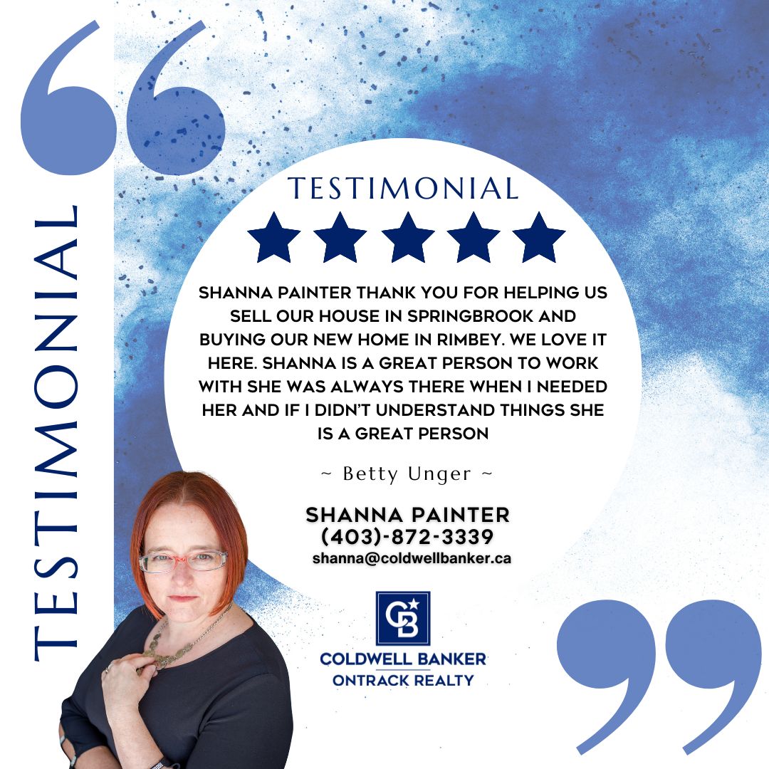 CBOnTrackRealty's tweet image. 🌟 Testimonial Thursday 🌟

“Shanna is a great person to work with... she was always there when I needed her.” 💬🏡

Shanna Painter
(403) 872-3339
📧 shanna@coldwellbanker.ca

#TestimonialThursday #ColdwellBanker #ClientFocused @ShannaPainter1