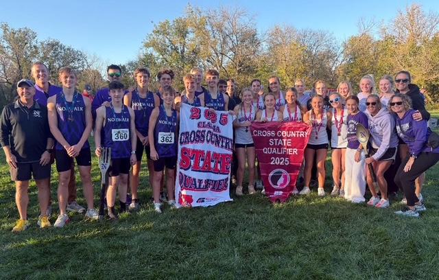 State Ticket PUNCHED 👏 🎫 for both our Warrior Girls and Boys Cross Country teams! Congratulations to our teams and to all the individual qualifiers! 🎉 #beawarrior Norwalk Boys took home the District Meet Championship as well! 🏆