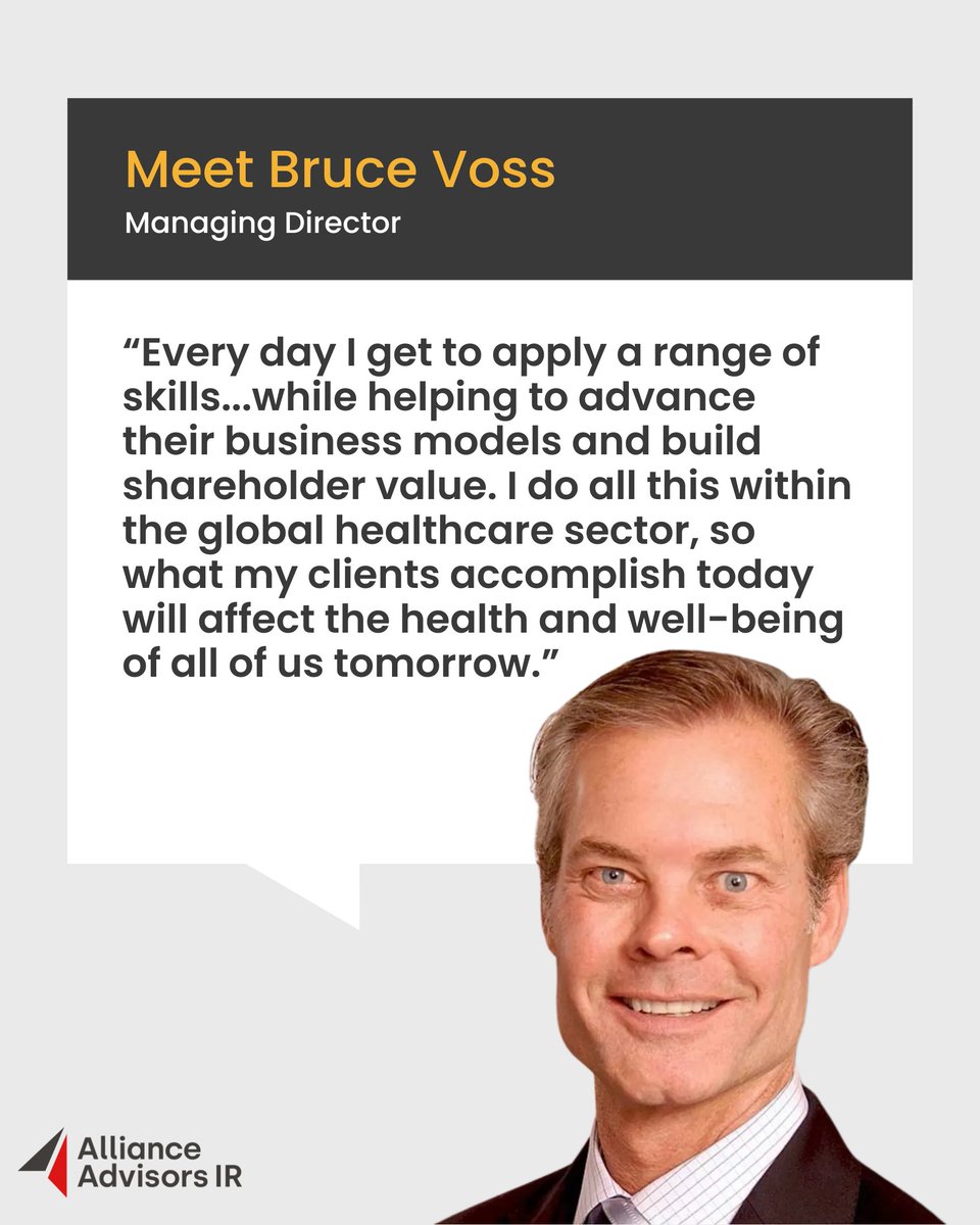 ✨ Meet Bruce!

With more than three decades of experience in healthcare investor relations, Bruce brings unmatched expertise, strategic insight, and leadership to our team.

We’re proud to highlight Bruce’s exceptional contributions and experience.