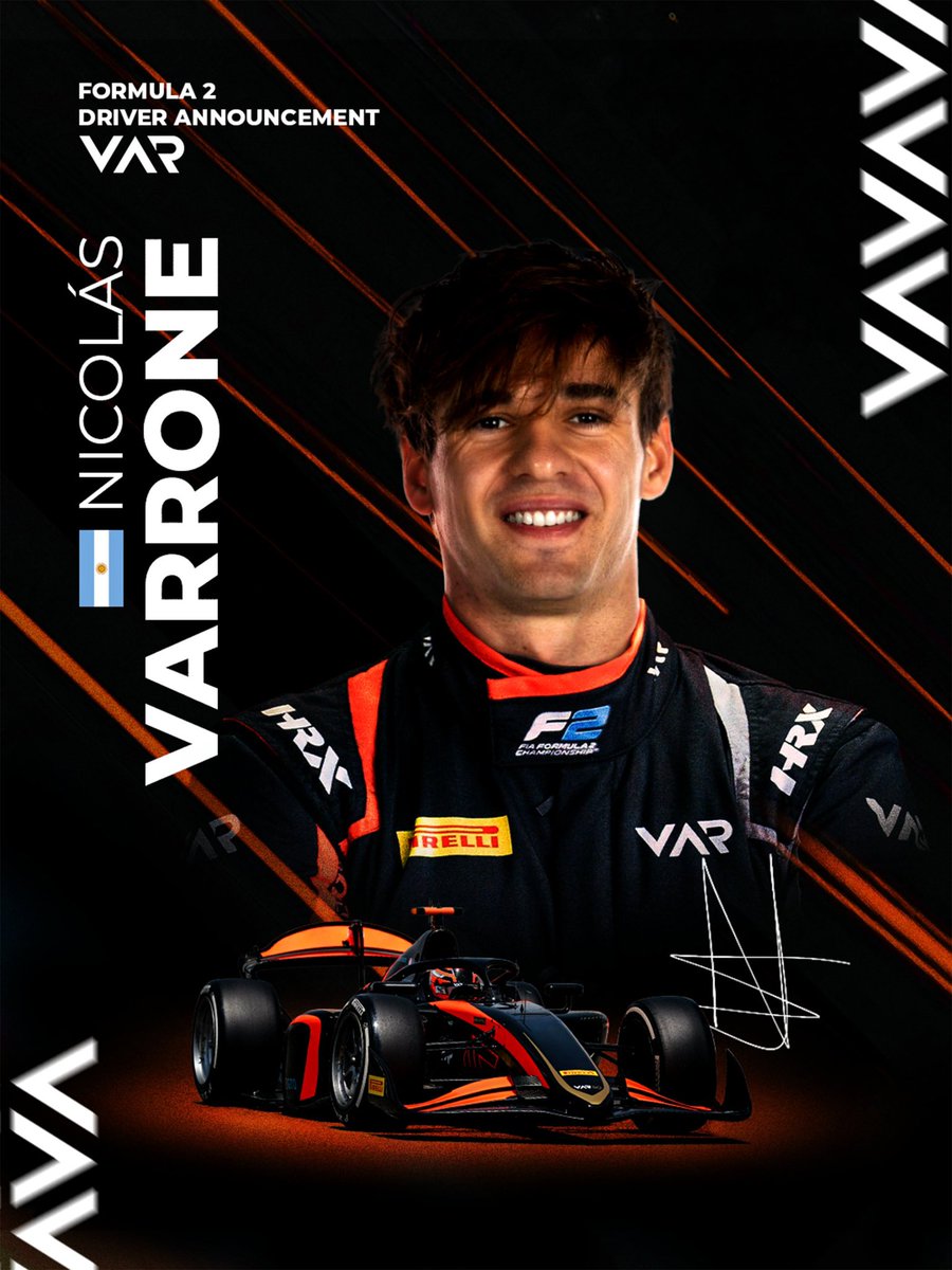 "Vamos Nico":
Porque Nicolás Varrone fue anunciado como piloto de Van Amersfoort Racing para la próxima temporada de #Formula2