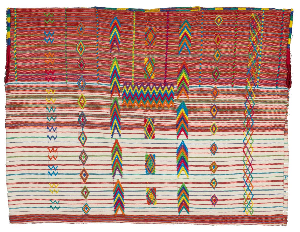 Una prenda ingeniosa. Las mujeres de San Pedro Necta, Guatemala, tejen el lienzo así (vertical), pero lo usan así (horizontal). Caso casi único en huipiles, pero siempre presente en los enredos que se usan en distintos pueblos. <a href="/MUSEO_TEXTIL/">MUSEO TEXTIL DE OAXACA</a> <a href="/FundacionAHHO/">Fundación Alfredo Harp Helú Oaxaca</a>