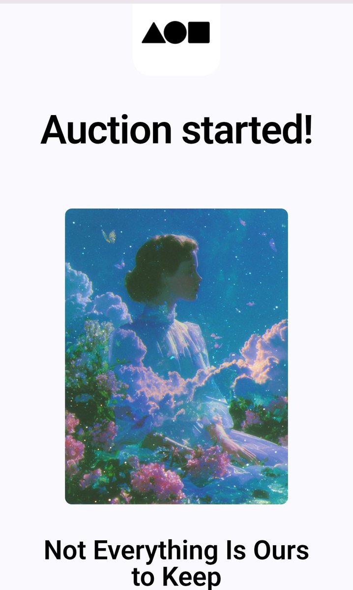 ⭐PONSE LAKIVA⭐ (@ponselakiva) on Twitter photo Auction started!! 🥹
"Not Everything is Ours to Keep" received a bid 🕯️✨
Surprised to see another auction begin so soon, thanks a lot <a href="/MVY_0x/">MVY</a> you made my day 🫶
I’m grateful beyond words for how this collection has connected with so many hearts. 🤍
18 hours left 🔽 Auction started!! 🥹
"Not Everything is Ours to Keep" received a bid 🕯️✨
Surprised to see another auction begin so soon, thanks a lot <a href="/MVY_0x/">MVY</a> you made my day 🫶
I’m grateful beyond words for how this collection has connected with so many hearts. 🤍
18 hours left 🔽