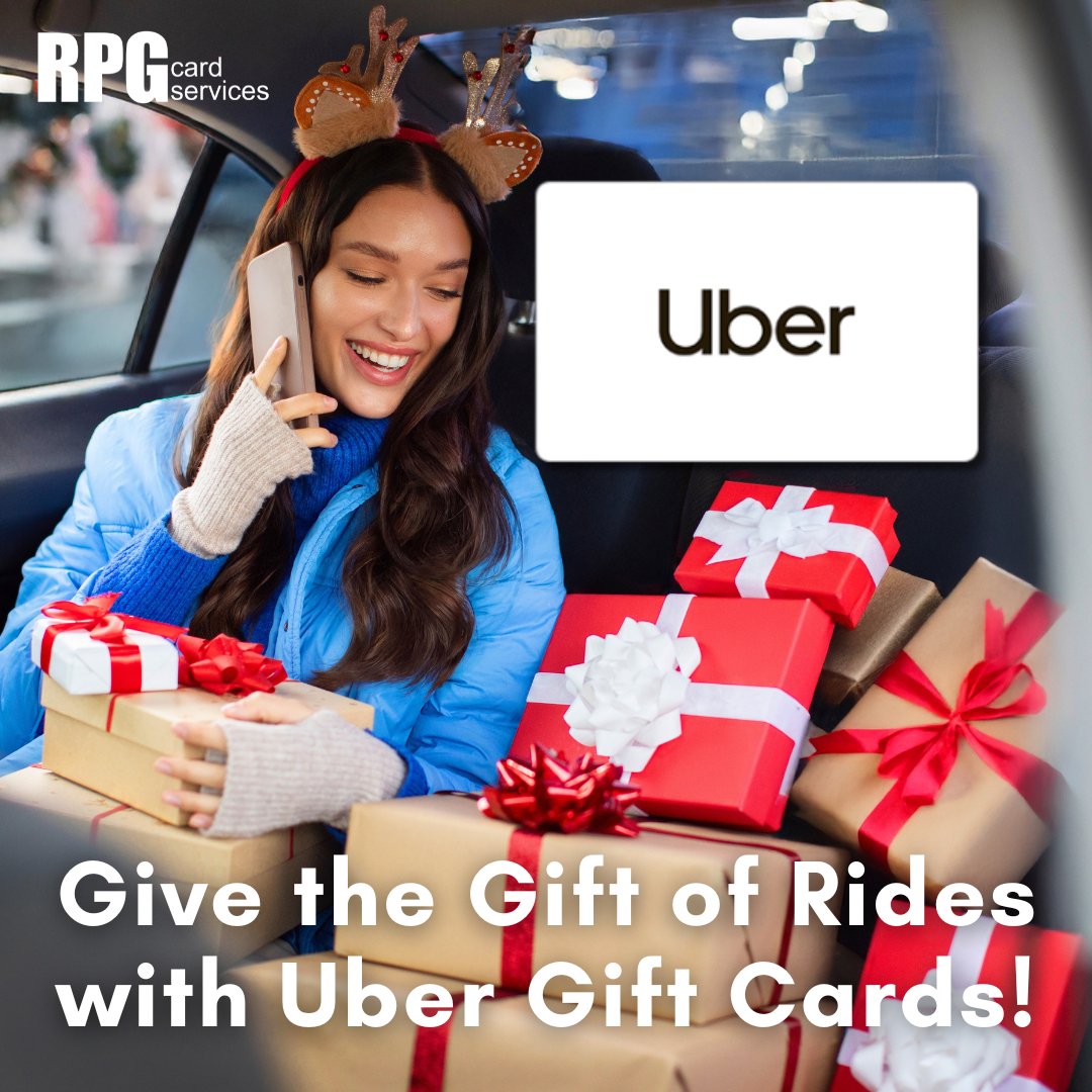 This holiday season, give employees &amp; clients a gift that moves them -  literally. 🎁🚗 Uber Gift Cards make appreciation easy with flexible, digital rewards perfect for rides or meals. Learn more here: bit.ly/46T2FnZ #RPGCardServices #CorporateGifting #HolidayGifts